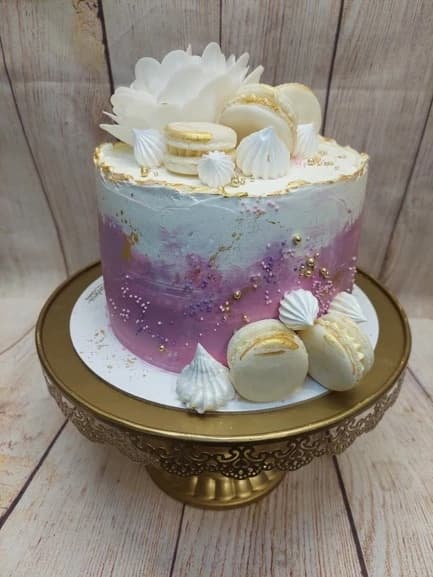 Fialovo-růžové ombré