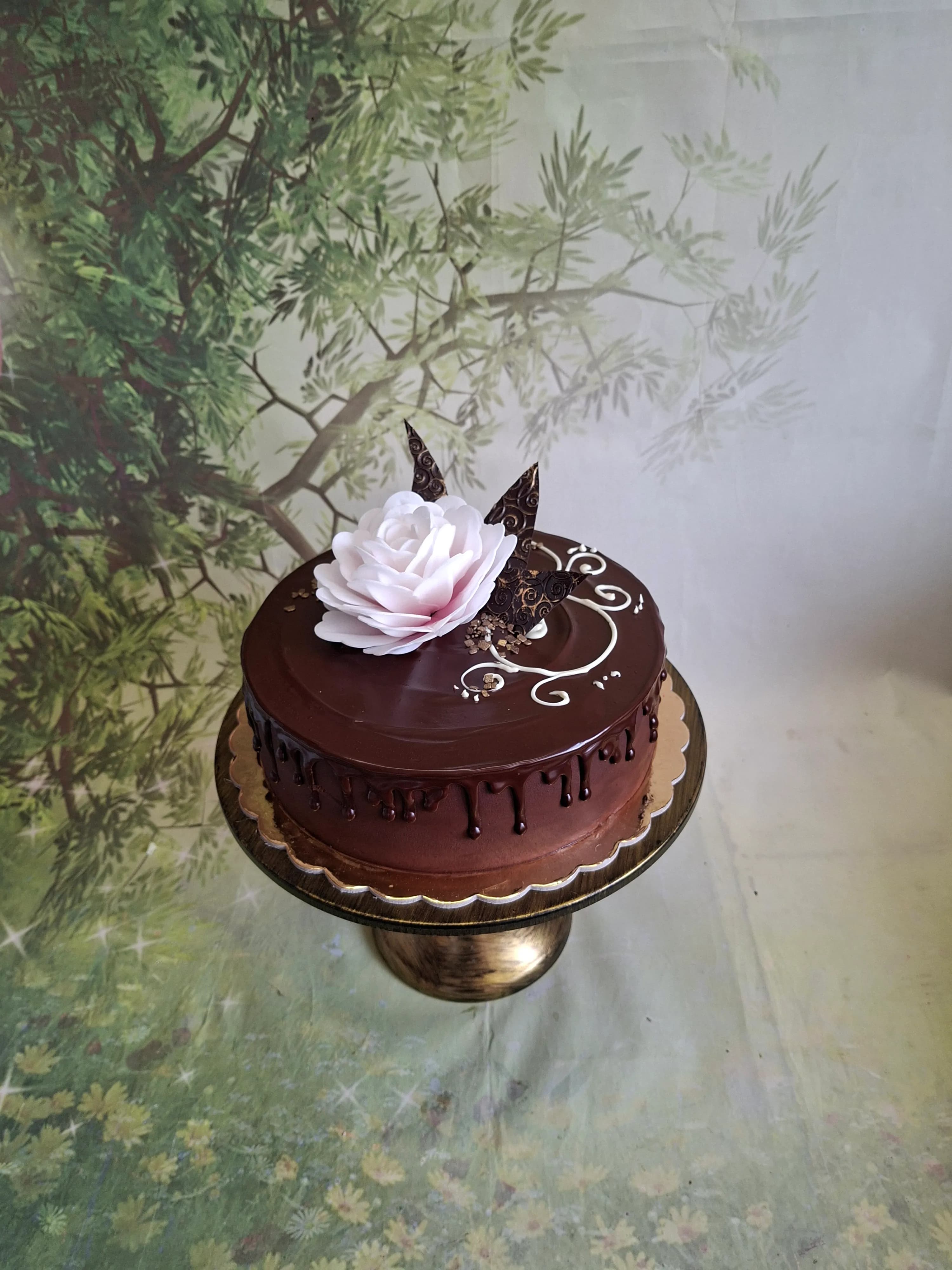 Ganáž s višněmi- velký květ