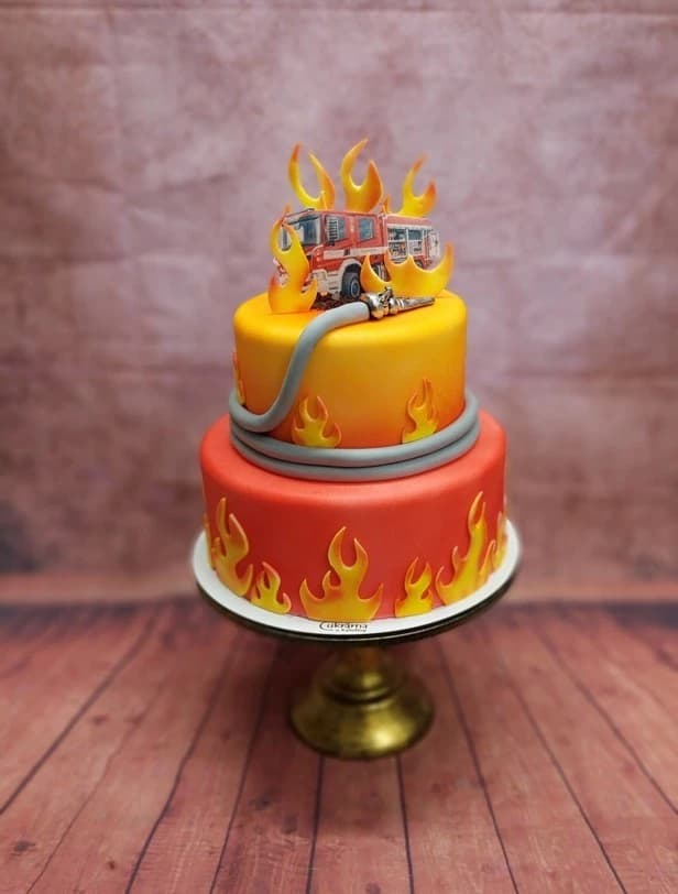 Hasičské auto dvoupatrový