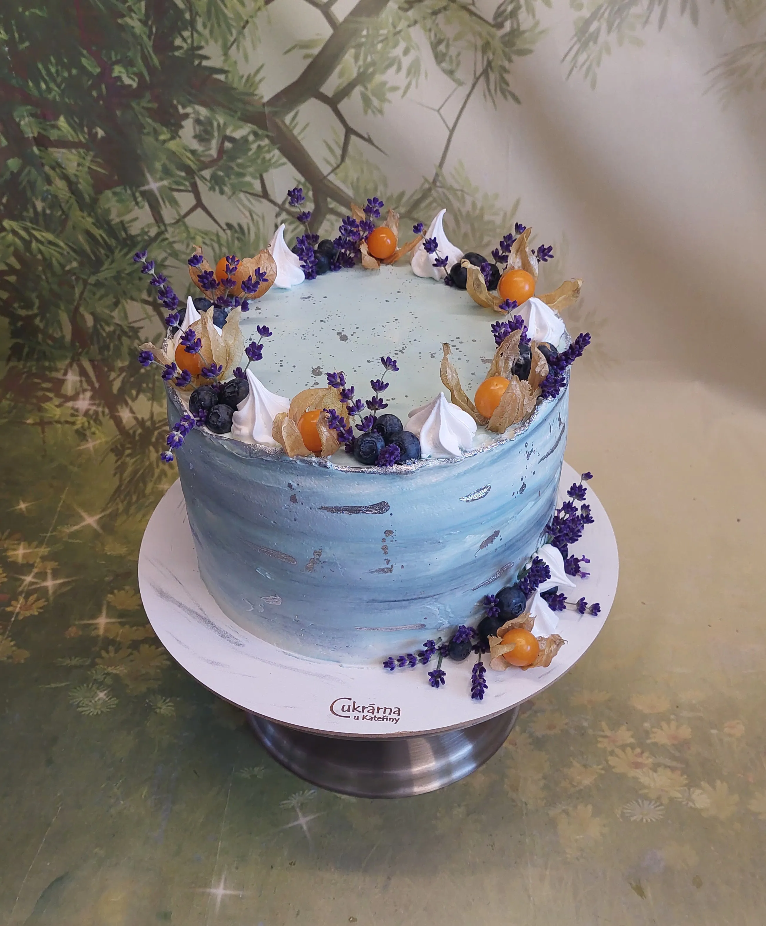 Modré ombré s mochyní